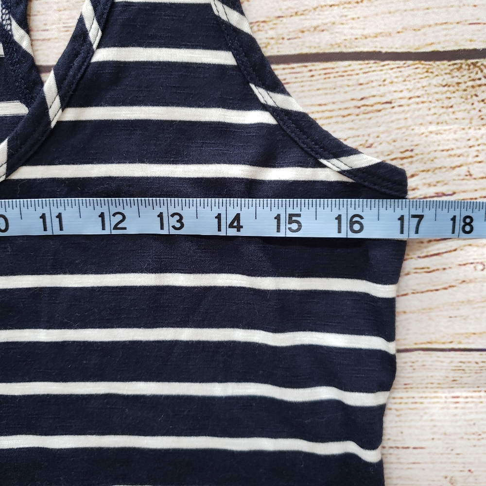 Merona Navy White Stripe Sleeveless Maxi Dress M - Picture 6 of 10